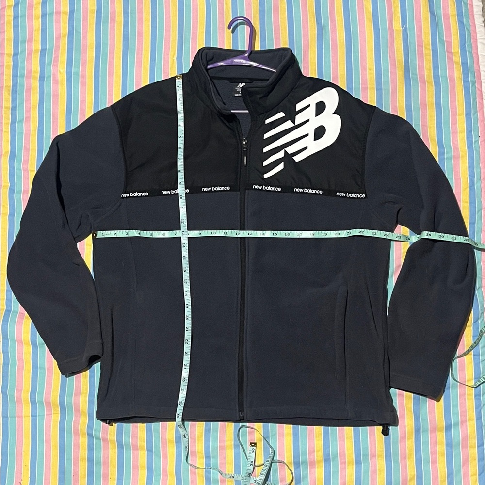 New Balance Black Performance Jacket with White Logo Men’s Size XL